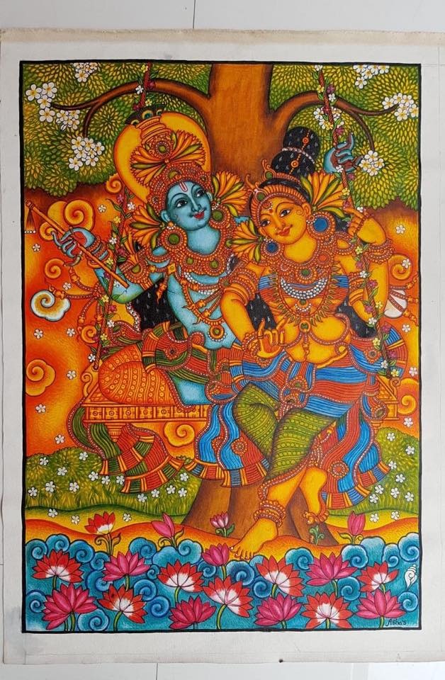 Kerala Mural Art Paintings On Canvas at Rs 250 in Ahmedabad